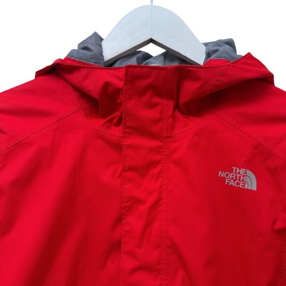 THE NORTH FACE Boys Jacket Large 14/16 Red Hooded Windbreaker Full Zip *TORN - Picture 4 of 16